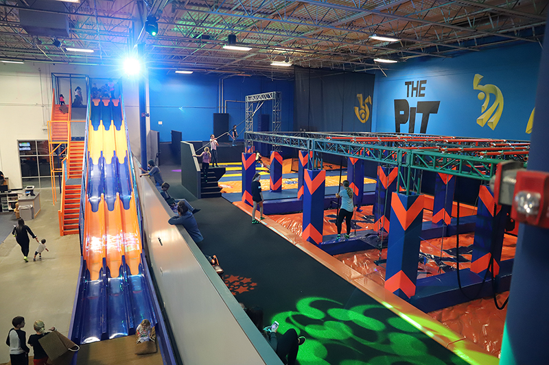 Indoor attraction at Hang Time Adventure Park